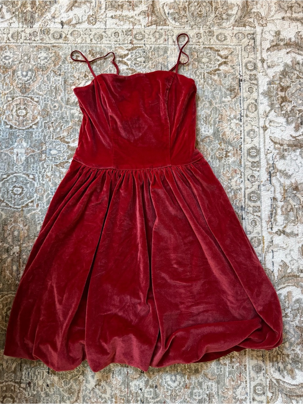 Red Velvet Dress - Picture 2 of 3